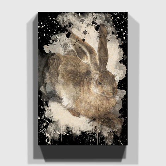 'The Hare' Graphic Art on Wrapped Canvas