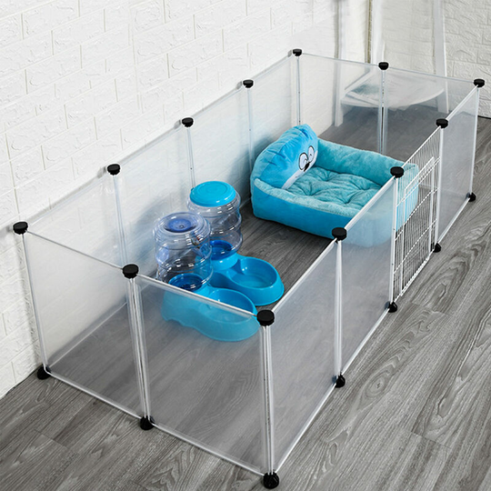 Pet Playpen Dog Exercise Pen Large Portable Dog Fence with Door 12 Panel for Small Dogs Cats Pets Suitable for Weight less than 10kg