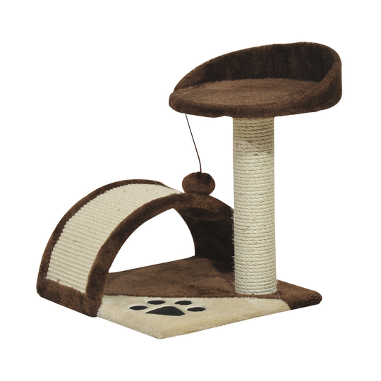 PawHut Cat Tree Kitten Sisal Scratching Post Scratcher Brown