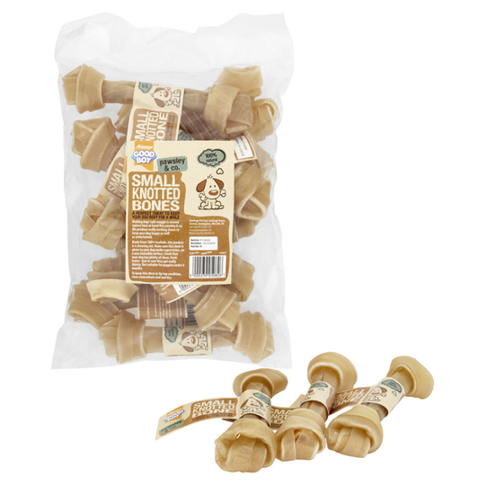 Good Boy Pawsley Rawhide Chew Knotted Small 15cm (6'') 10pack