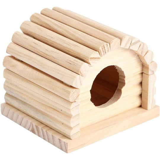 Echoo - with Natural Rosin Hiding House Easy Clean Hamster House, Wooden Hamster House, Ladder Sugar Gliders