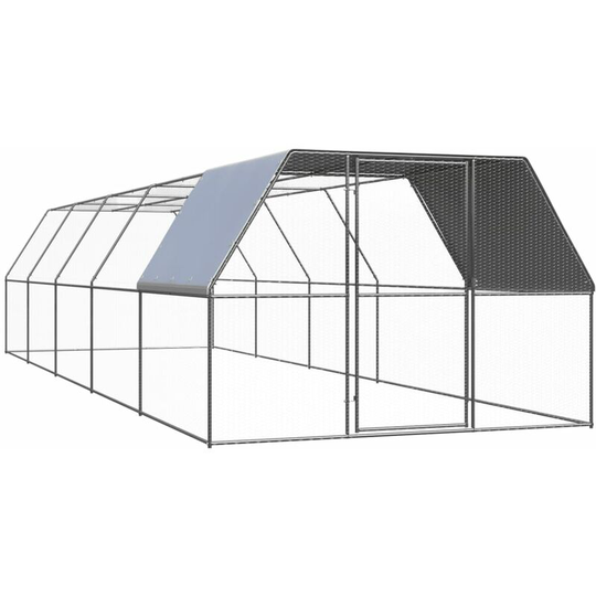 Vidaxl - Outdoor Chicken Cage 3x10x2 m Galvanised Steel Silver