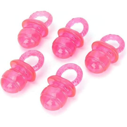 5 pcs Puppy Chew Teether Flavo Pacifier Shaped Pet Teether Dogs Teether Interactive Sound Chew Toy (Red)