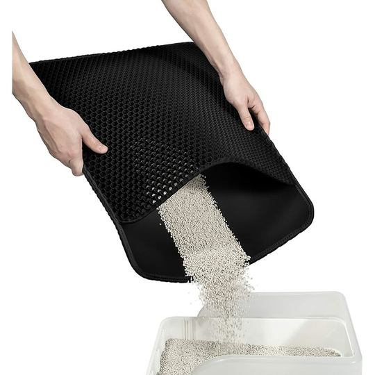 Conlun Cat Litter Mat, Double Layer Honeycomb Design, Urine and Water Resistant Material, Scatter Control Cat Mat (58掳42cm) - Rhafayre