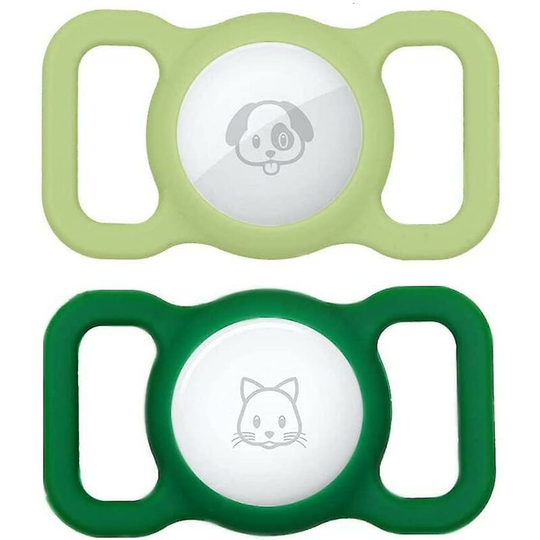 Airtag Dog Collar Holder (2 Pack) Compatible with Apple Airtag Cat Collar Holder, Air Tag Holder for Pet Collar, Air Tag Case Cover for Gps Tracker