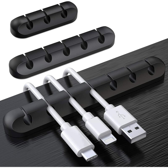 Gift - Desktop Cable Organizer Clips, 3 Pack Cable Holder, Cord Organizer, Cable Management, Cable Storage for usb Charger/Mouse/Earphone/PC Cables