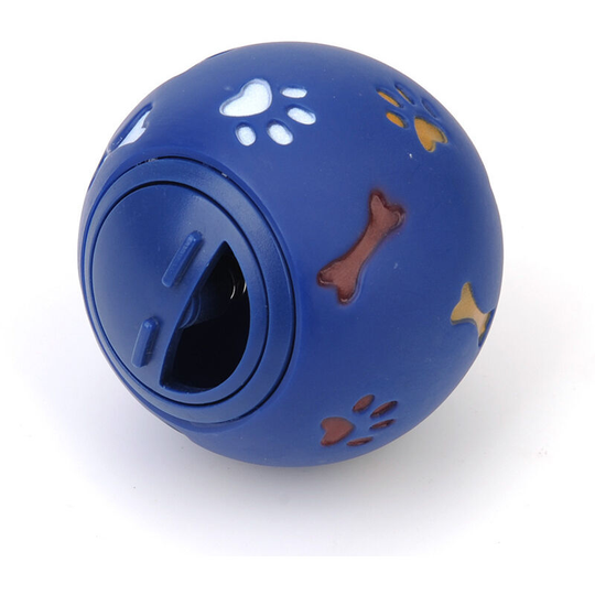 Dog Treat Balls Puppy Toys Puppy Treat Dispenser Interactive Toys Training Toys for Dogs, Cats, Pets (7.5cm) Blue