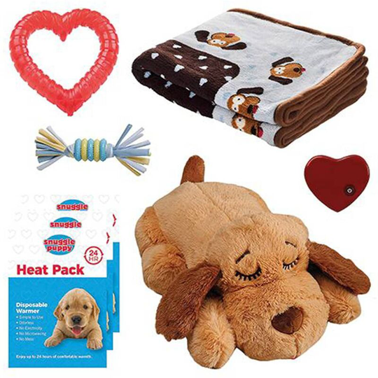 Comfortable Beginnings New Puppy Starter Kit Snuggle Puppy Brown