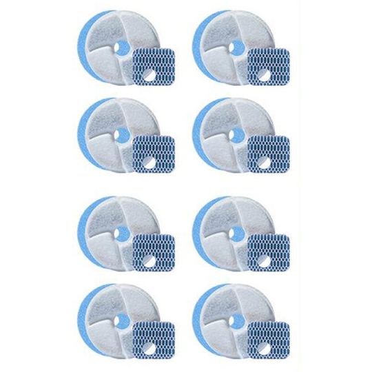 8PCS Replaceable Filters for WF040 Cat Water Fountain, Blue - Blue