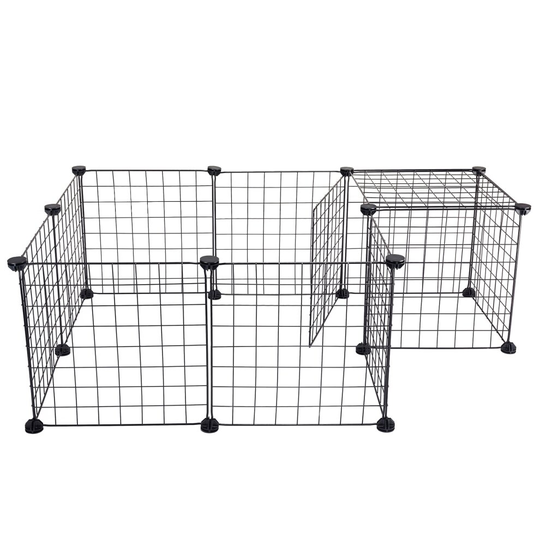 DIY Playpen Kennel Adjustable Wire Plastic Enclosure for Small Animals Rabbits Hamster Kitten