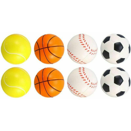 Pcs Pet Dog Ball Toys Mini pu Tennis Balls Squeeze Foam Balls Stress Relief Relaxation Toys for Pets (6.3Cm Mixed Style) Areern