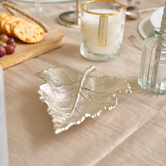 Abideen Resin Abstract Decorative Plate in Silver