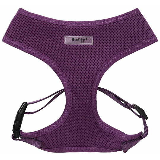 Soft Comfortable Mesh Breathable Fabric Dog Puppy Pet Adjustable Harness - Purple - Medium - Bunty