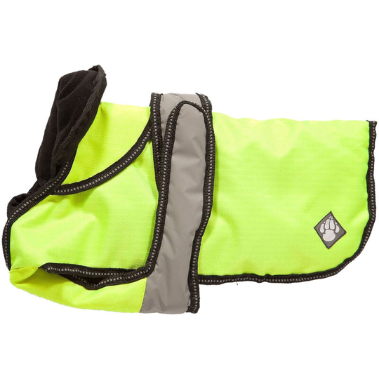 2 In 1 Hi Vis Dog Coat (25cm) (Hi Vis Yellow) - Hi Vis Yellow - Danish Design Pet Products