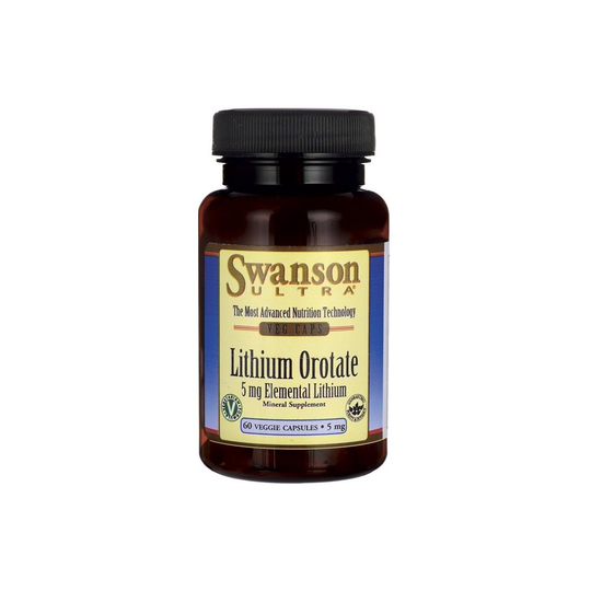 Swanson Lithium Orotate, 5mg - 60 vcaps