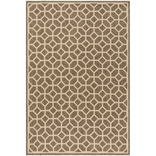 Kitts Looped/Hooked Beige Rug