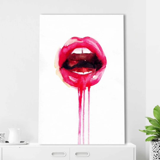 Lips - Wrapped Canvas Painting