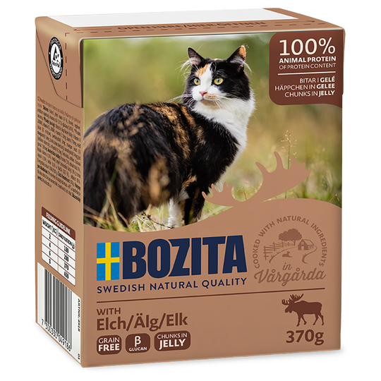 Bozita Chunks in Jelly Mega Pack 36 x 370g - Elk