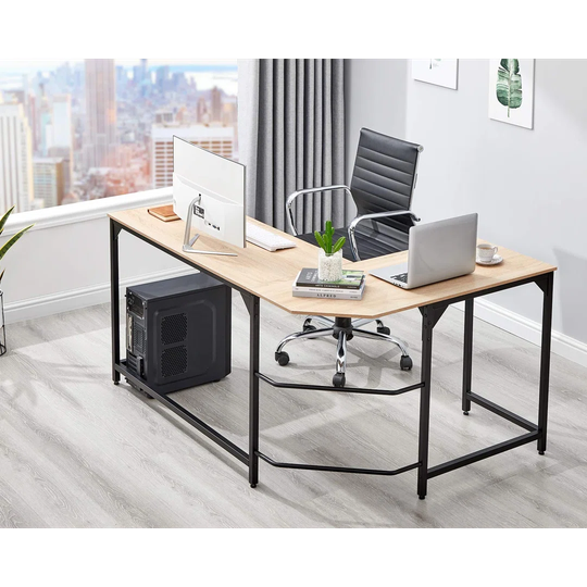 156cm W L-Shape Writing Desk