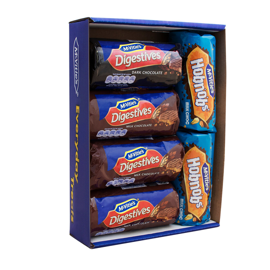 McVities Chocolate Treat Hobnobs Digestive Dark Milk Choc 6 Biscuit