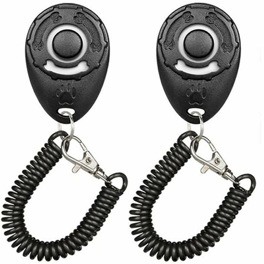 2 Packs Dog Training Clicker, Dog Clicker Whistle, Dog Clicker Whistle, for Pet Training Professional, for Dogs, Cats, Birds, Horses (Black)