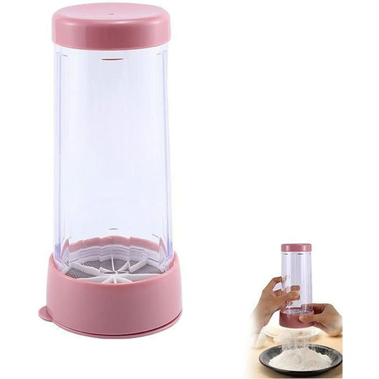 Plastic flour sifter, manual rotary flour sifter, powdered sugar sifter