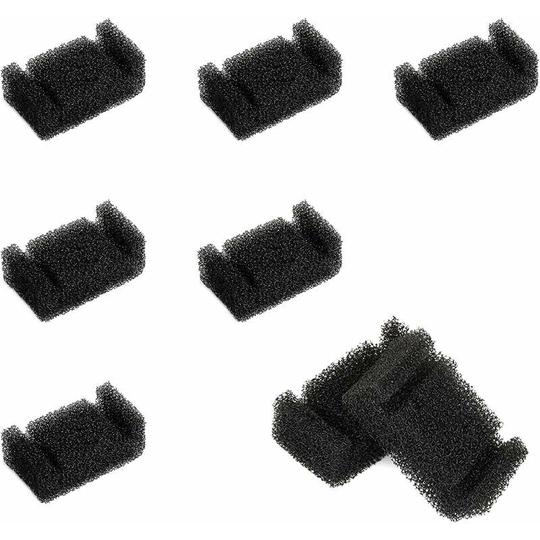 Pet Fountain, Cat Fountain Sponge Filter, Replacement Filter Sponge, Provides Clean Drinking Water (Black) 8 Pack