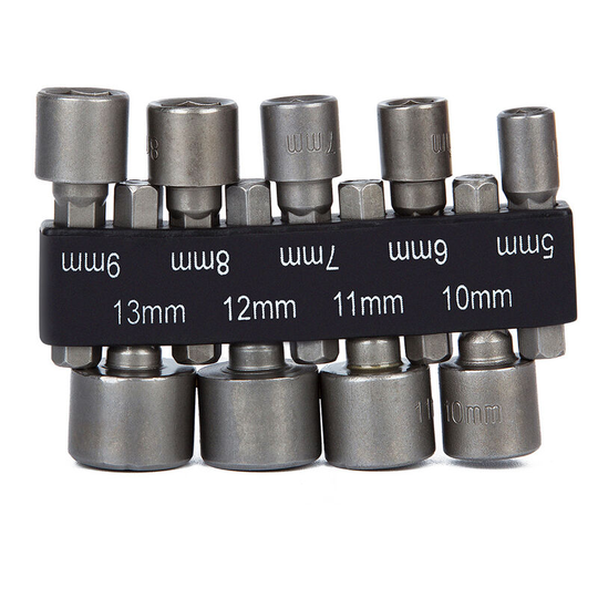 Hex Socket Nuts, 1/4' Hexagon Socket Nut, Hex Wrench Set - 9 Piece Set - Thsinde