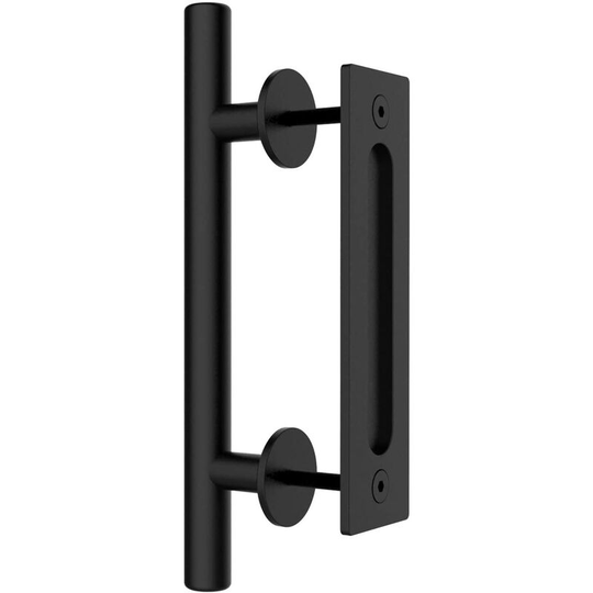 FVO - Sliding Barn Door Handle Hardware, with Flush Finger Pull, Garage Door Cabinet Flush Barn Door Handle and Kit