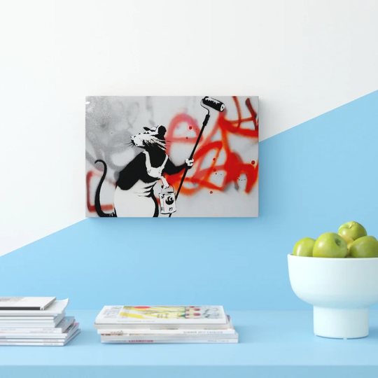 'Graffiti Rat Removal' Wrapped Canvas Graphic Art Print