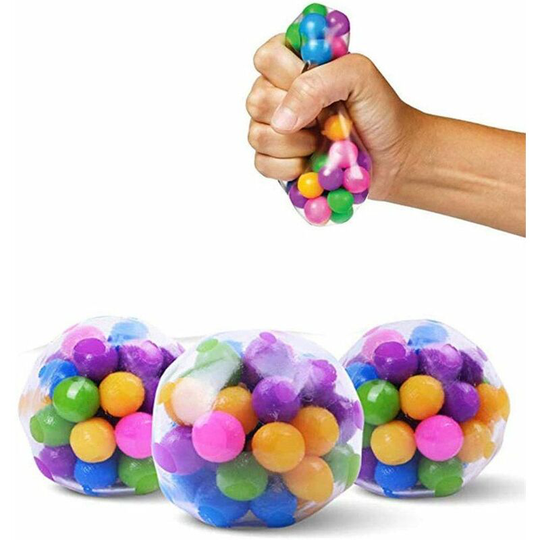 3pcs Stress Balls, Fidget Toy Ball, Soft Ball Fidget Toys with Squeeze Beads, for Kids, Adults, Autism Calming, Anxiety Relief, adhd