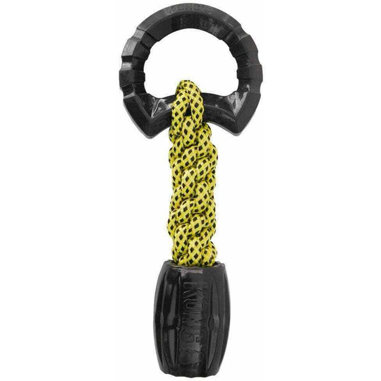 Jaxx Braided Rope Dog Toy (28.6cm x 30.5cm x 17.1cm) (Black/Yellow) - Black/Yellow - Kong