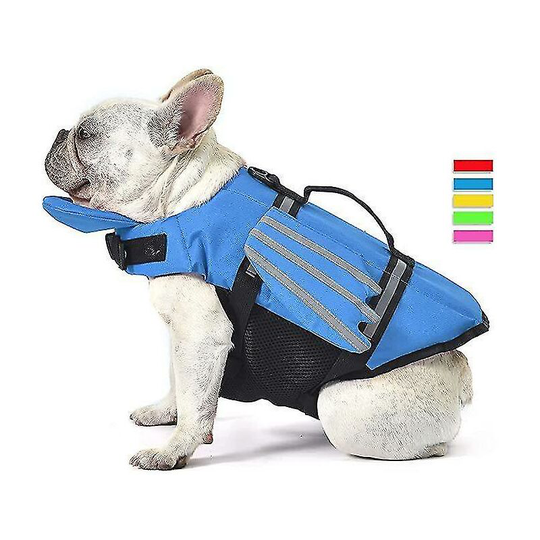 Thsinde - Wings Design Dog Life Jacket, Dog Flotation Lifesaver Preserver Swimsuit With Handle l (Chest Girth 50-75 cm)-Blue