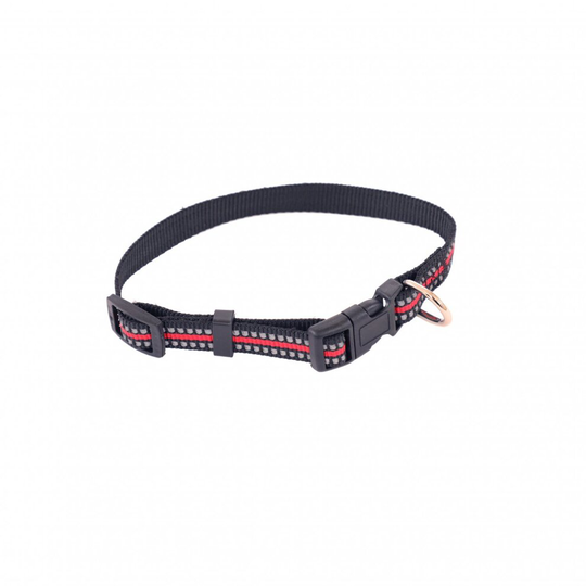 Oypla Red Adjustable Comfortable Reflective Red Dog Collar for Neck Size 24-36cm