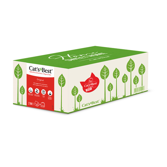 Cat's Best Original Cat Litter with Cat House - 10l (approx. 4.3kg) + Cat House