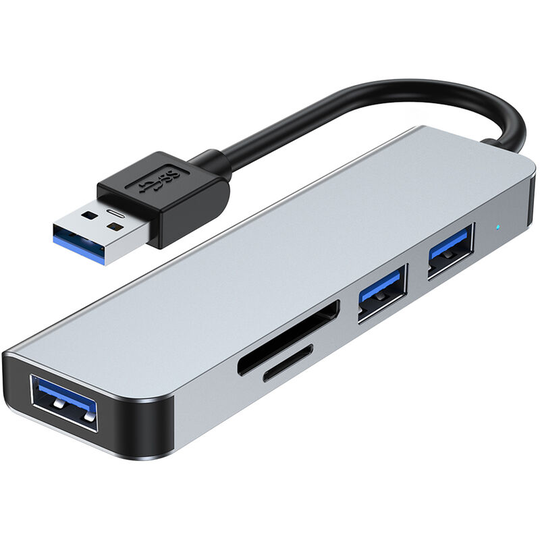 Superseller - 2103U 5-in-1 usb Hub Adapter Multi-port usb Docking Station with USB3.0+USB2.0*2+SD/TF Card Readers Extension Hub