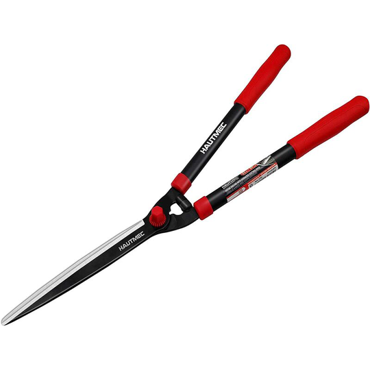 Hautmec - Professional Hedge Shears with Advanced Geared Mechanism and Serrated Cutting Edge, Lightweight Anti-Slip HT0148-UK