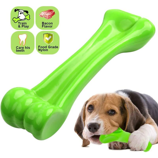 Dog chew toy, bone-shaped, for aggressive chewers, indestructible toy for large dogs