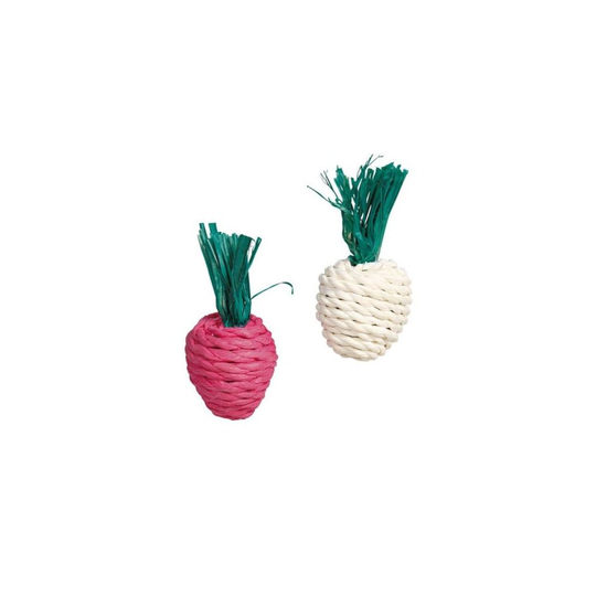 Radishes, Straw, 8 Cm, 2 Pcs. - Straw Radishes Toy Trixie Set Rabbit Guinea Pig - straw radishes toy trixie 2 set rabbit guinea pig small toys