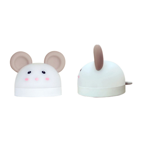 Kids Night Light 3-in-1 Alarm Clock and Nightlight 7 Colors led Portable Gollum Mouse Bedside Clock Silicone Adjustable Brightness with Remote