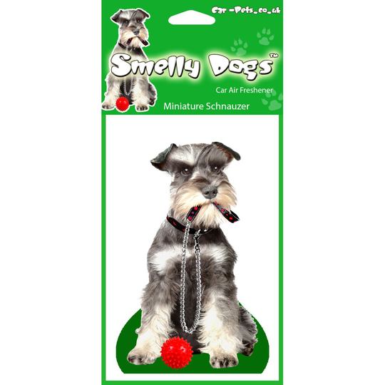 Miniature Schnauzer Dog Car Air Fresheners x 4 pcs.