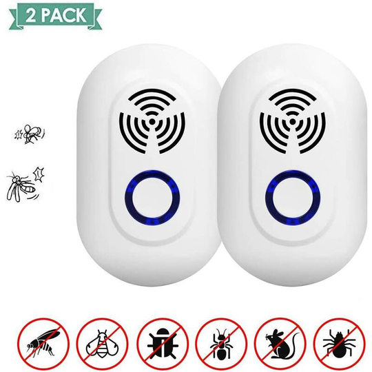 Briday - Mouse and Rat Ultrasonic Repellent - Electronic Device Anti Rodent Insect Pest Cockroach Eco-friendly Natural Bio Anti Rodents Dormouse