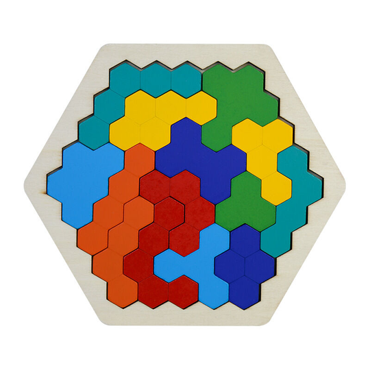 Wooden Toys, Variety Desktop Toy Puzzles Poplar Honeycomb l - Muff