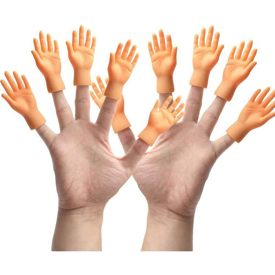 10 Pieces Finger Puppet Mini Finger Hands Tiny Hands with Left Hands and Right Hands for Game Party (Five Hand)
