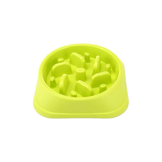 Slow Feeding Dog Slow Feeder Bowl Anti-Slip Design Fun Interactive Feeding Dogs (Green) - Rhafayre