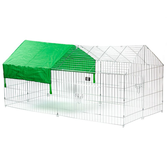 Medium Apex Enclosed Roof Metal Pet Playpen Run for Dogs, Cats, Rabbits, Chickens and More