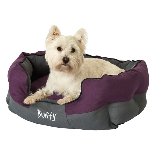 (Purple, Medium) Bunty Anchor Dog Bed | Heavy-Duty Water Resistant Pet Bed