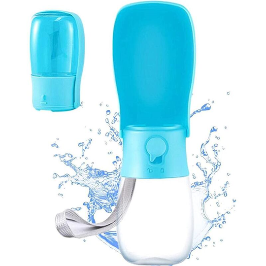 Walk Dog Water Bottle 280ml Collapsible Portable Dog Water Bottle Puppy Pet Travel Accessories Portable Cat Water Dispenser-Blue