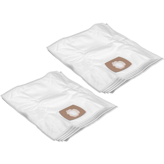 vhbw 10x Vacuum Cleaner Bag compatible with Satrap Aspira Mouse 1500, Mousy Class 1300, SA 22 Vacuum Cleaner - Microfleece, 24.9 cm x 21.9 cm, White