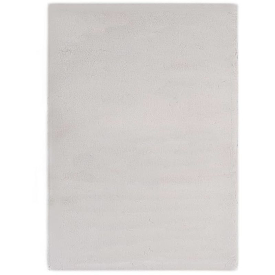 Rug 80x150 cm Faux Rabbit Fur Grey VD25392 - Hommoo